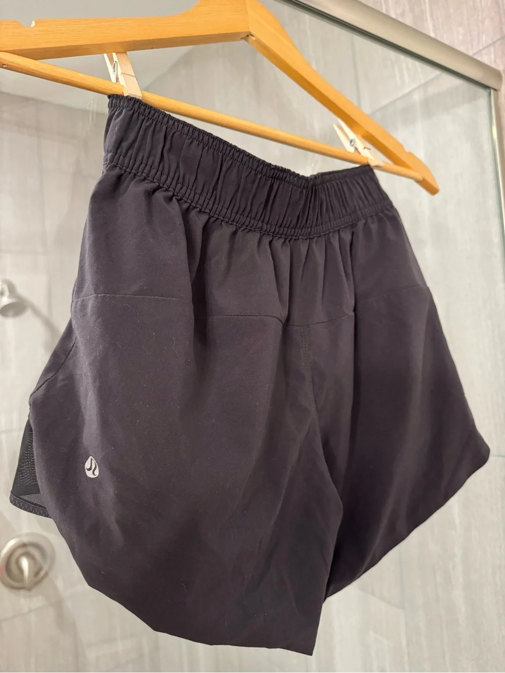 lululemon athletica Black Athletic Shorts with Elastic Waistband